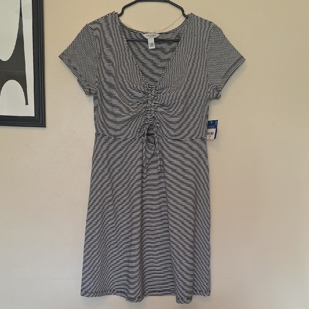 Black and White Striped Dress